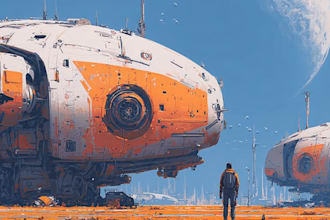 make vibrant sci fi artwork for novels