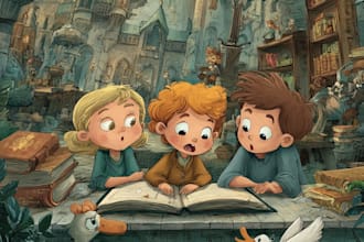children story book illustration children story book