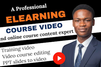 create online course content, video course, elearning video and course creation
