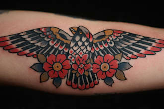 make old school style tattoo design
