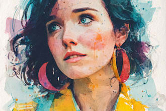 do watercolor portrait illustration