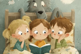 children story book illustration and book cover
