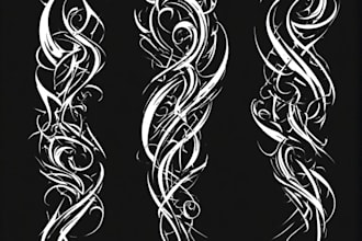 create custom and detailed tribal tattoo design