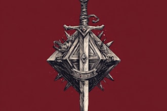 design a fantasy rpg logo dnd image for you