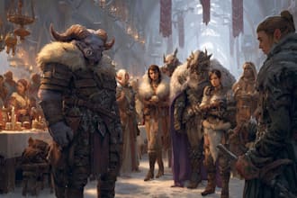 design custom dnd party portraits and group art