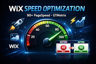 optimize wix website speed for 90 on google pagespeed and gtmetrix