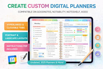 design etsy digital planner, digital products, hyperlinked planner, etsy seo