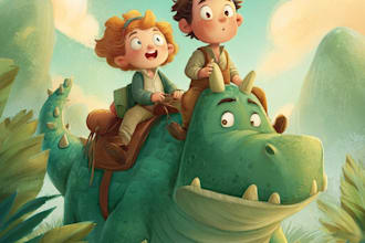 illustrate children book, children story and book cover