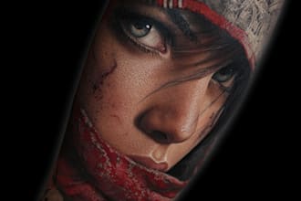 create unique realism tattoo design