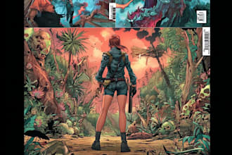 draw comic character or comic book illustration