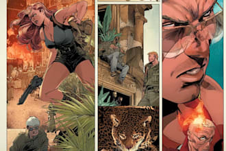design an eye catching comic book cover