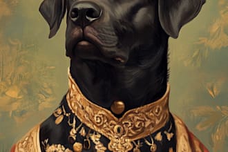 create cute and unique pet portrait