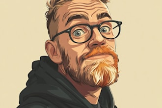 do vector cartoon portrait from your image