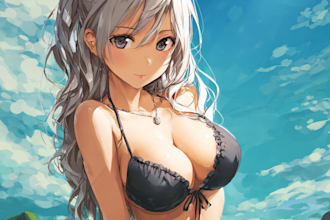 draw beautiful sfw or nsfw anime art illustration