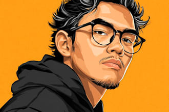 draw cartoon vector portrait or illustration