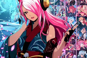 make japanese anime and manga illustration