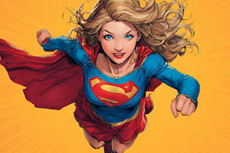 make a superhero image of your super girl,   wonder girl