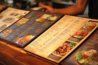 food menu design, restaurant menu design and digital menu