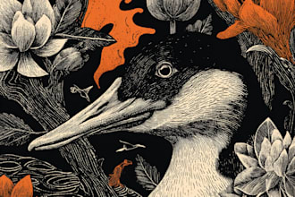 create a linocut illustration