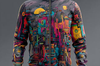 design premium futuristic, artsy, edgy style streetwear
