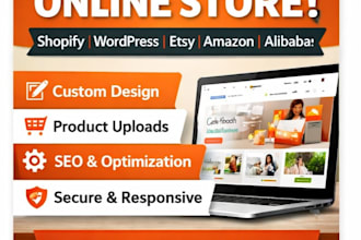 design a professional shopify, wp woocommerce, or etsy store to taste