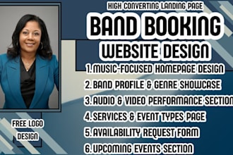 band booking website live band website band agency website band portfolio