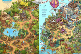 create city, event, tourist, and fantasy map illustration