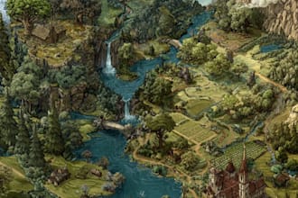 draw a custom illustrated map of any country, city or place