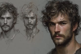 draw a realistic character concept art