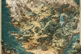 create an attractive custom map illustration for you