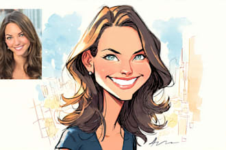 draw cartoon caricature from photo