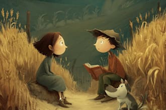illustrate a childrens book series with magical art