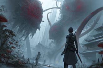 paint fantasy concept art illustration