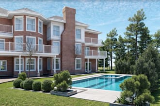 remodel self contained apartment, UK architectural planning, realism interior