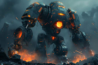 create transformer and concept art of futuristic mecha