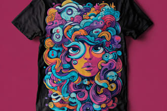 create typography t shirt design and creative design