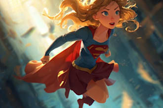 make drawing of super hero character