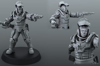 sculpt 3d miniature tabletop age of sigmar figurine character design 3d printing
