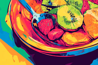food pop art of your food pop art