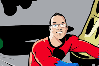 draw a comic book illustration