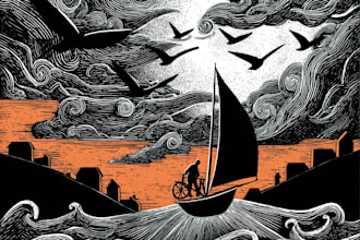 do linocut or woodcut illustrations