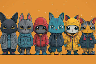 design a unique doodle style nft art, cartoon character