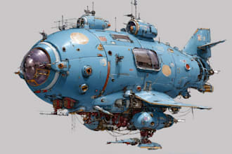 design spaceship, sci fi illustration and sci fi art