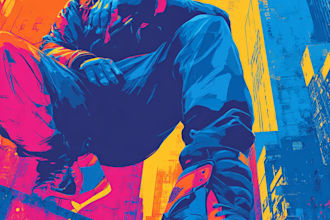 colorful pop art portrait