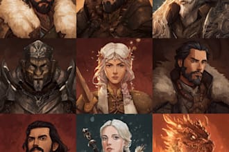 do dnd group party illustration
