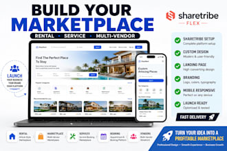 build your sharetribe marketplace website for rentals services or vendors
