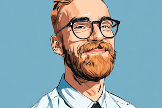 paint amazing vector cartoon portrait