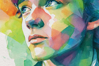 draw and paint an original watercolor portrait