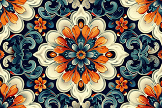design seamless pattern, textile prints, floral patterns