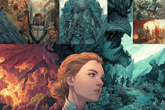 illustrate fantasy comic artworks